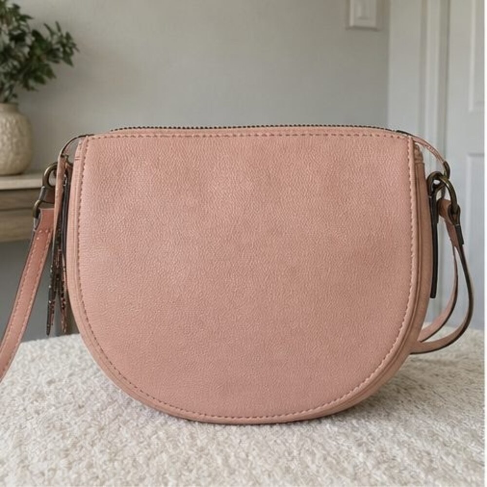 Blush Faux Leather Bag